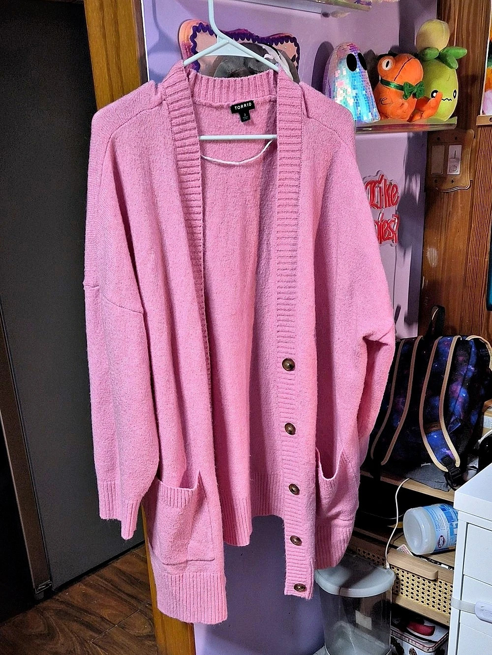 Torrid Pink Knit Cardigan